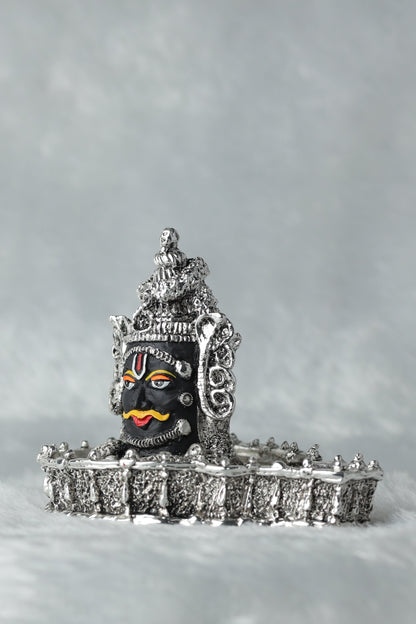 Shani maharaj Silver plated Antique Finish