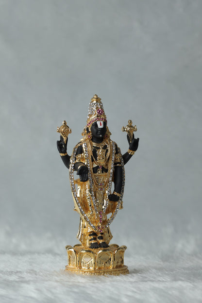 Gold Plated Loord Tirupati Balaji with dimond work